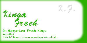 kinga frech business card